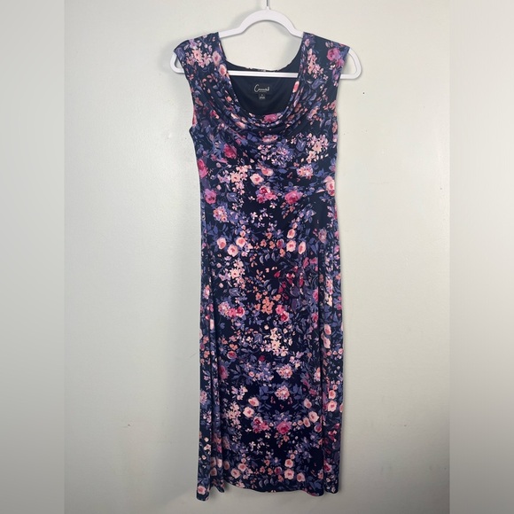Connected Floral-Print Cowl-Neck Dress size s - Picture 5 of 8